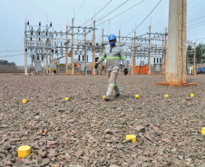 A Copel Distribuição está investindo cerca de R$ 37 milhões na subestação Vila Gaúcha e em duas grandes linhas de transmissão em Marechal Cândido Rondon, no Oeste do Estado. - Foto: José Fernando Ogura/AEN