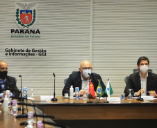 Integrantes do Grupo de Trabalho do Plano Estadual Ferroviário detalharam nesta sexta-feira (11) o projeto de execução da Nova Ferroeste a representantes do Consulado da China em São Paulo. Participaram do encontro virtual a cônsul no estado, Chen Peijie, e o conselheiro comercial He Jim.  -  Curitiba, 11/06/2021  -  Foto: José Fernando Ogura/AEN