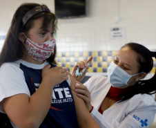  Paraná tem o maior número de vacinas aplicadas em sete semanas 
. Foto: Ari Dias/AEN