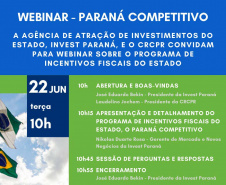 Webinar detalha programa de incentivos fiscais no Estado do Paraná
