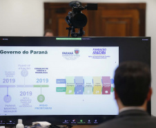 Guarapuava é a sede de um novo ecossistema de inovação voltado à pesquisa genética e à inteligência artificial aplicadas à saúde. Batizado de Vale do Genoma, o projeto foi lançado oficialmente pelo governador Carlos Massa Ratinho Junior nesta segunda-feira (21) em evento online com parceiros da iniciativa.Foto:Jonathan Campos/AEN