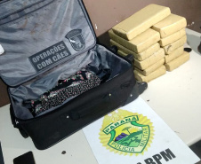 Na Semana Nacional Antidrogas, PM apreende mais de 2 toneladas de maconha no oeste do estado em apenas dois dias. Na fronteira com Paraguai, o 14º Batalhão da PM reforçou as operações e, em apenas dois dias, apreendeu mais de 2 toneladas de maconha. A mais recente apreensão aconteceu nesta madrugada (23/06). -  Curitiba, 23/06/2021  -  Foto: PMPR