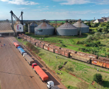 Cascavel, no Oeste do Paraná, recebeu nesta quarta-feira (23) a comitiva do governo federal que está no Estado para uma série de visitas técnicas a fim de avaliar o projeto da Nova Ferroeste. Em encontro com cooperativistas, foi abordado o desempenho da linha férrea já existente (a Ferroeste) e o impacto que a nova ferrovia terá sobre a competitividade do setor produtivo da região. Foto: Alessandro Vieira/AEN