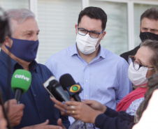 Cascavel, no Oeste do Paraná, recebeu nesta quarta-feira (23) a comitiva do governo federal que está no Estado para uma série de visitas técnicas a fim de avaliar o projeto da Nova Ferroeste. Em encontro com cooperativistas, foi abordado o desempenho da linha férrea já existente (a Ferroeste) e o impacto que a nova ferrovia terá sobre a competitividade do setor produtivo da região. Foto: Alessandro Vieira/AEN