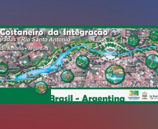 O Governo do Paraná vai construir o Passeio Costaneiro da Integração, parque projetado para integrar as cidades de Santo Antônio do Sudoeste, no Paraná, e San Antonio, na Argentina