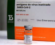 O Governo do Estado recebeu 439.340 vacinas contra a Covid-19 na tarde desta quinta-feira. Este é o primeiro lote com vacinas do braço farmacêutico da Johnson & Johnson. Foto: Américo Antonio/Sesa