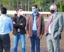 Visita técnica da comitiva formada por membros do Ministério da Infraestrutura, do Ministério da Economia e da Secretaria de Infraestrutura e Logística  e da Nova Ferroeste em Foz do Iguaçu  -  Foz do Iguaçu, 24/06/2021  -  Foto: Alessandro Vieira/AEN