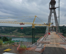 Visita técnica da comitiva formada por membros do Ministério da Infraestrutura, do Ministério da Economia e da Secretaria de Infraestrutura e Logística  e da Nova Ferroeste em Foz do Iguaçu  -  Foz do Iguaçu, 24/06/2021  -  Foto: Alessandro Vieira/AEN