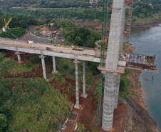 Visita técnica da comitiva formada por membros do Ministério da Infraestrutura, do Ministério da Economia e da Secretaria de Infraestrutura e Logística  e da Nova Ferroeste em Foz do Iguaçu  -  Foz do Iguaçu, 24/06/2021  -  Foto: Alessandro Vieira/AEN