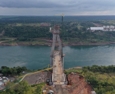 Visita técnica da comitiva formada por membros do Ministério da Infraestrutura, do Ministério da Economia e da Secretaria de Infraestrutura e Logística  e da Nova Ferroeste em Foz do Iguaçu  -  Foz do Iguaçu, 24/06/2021  -  Foto: Alessandro Vieira/AEN