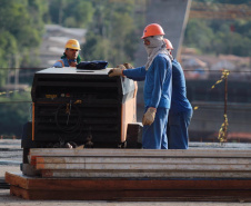 Visita técnica da comitiva formada por membros do Ministério da Infraestrutura, do Ministério da Economia e da Secretaria de Infraestrutura e Logística  e da Nova Ferroeste em Foz do Iguaçu  -  Foz do Iguaçu, 24/06/2021  -  Foto: Alessandro Vieira/AEN