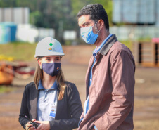 Visita técnica da comitiva formada por membros do Ministério da Infraestrutura, do Ministério da Economia e da Secretaria de Infraestrutura e Logística  e da Nova Ferroeste em Foz do Iguaçu  -  Foz do Iguaçu, 24/06/2021  -  Foto: Alessandro Vieira/AEN