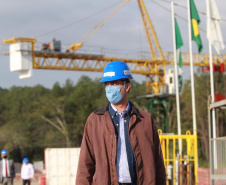 Visita técnica da comitiva formada por membros do Ministério da Infraestrutura, do Ministério da Economia e da Secretaria de Infraestrutura e Logística  e da Nova Ferroeste em Foz do Iguaçu  -  Foz do Iguaçu, 24/06/2021  -  Foto: Alessandro Vieira/AEN