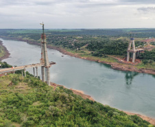 Visita técnica da comitiva formada por membros do Ministério da Infraestrutura, do Ministério da Economia e da Secretaria de Infraestrutura e Logística  e da Nova Ferroeste em Foz do Iguaçu  -  Foz do Iguaçu, 24/06/2021  -  Foto: Alessandro Vieira/AEN