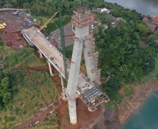 Visita técnica da comitiva formada por membros do Ministério da Infraestrutura, do Ministério da Economia e da Secretaria de Infraestrutura e Logística  e da Nova Ferroeste em Foz do Iguaçu  -  Foz do Iguaçu, 24/06/2021  -  Foto: Alessandro Vieira/AEN