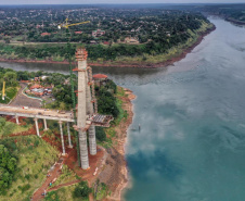 Visita técnica da comitiva formada por membros do Ministério da Infraestrutura, do Ministério da Economia e da Secretaria de Infraestrutura e Logística  e da Nova Ferroeste em Foz do Iguaçu  -  Foz do Iguaçu, 24/06/2021  -  Foto: Alessandro Vieira/AEN