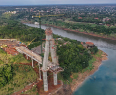 Visita técnica da comitiva formada por membros do Ministério da Infraestrutura, do Ministério da Economia e da Secretaria de Infraestrutura e Logística  e da Nova Ferroeste em Foz do Iguaçu  -  Foz do Iguaçu, 24/06/2021  -  Foto: Alessandro Vieira/AEN