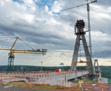 Visita técnica da comitiva formada por membros do Ministério da Infraestrutura, do Ministério da Economia e da Secretaria de Infraestrutura e Logística  e da Nova Ferroeste em Foz do Iguaçu  -  Foz do Iguaçu, 24/06/2021  -  Foto: Alessandro Vieira/AEN