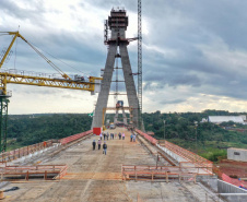 Visita técnica da comitiva formada por membros do Ministério da Infraestrutura, do Ministério da Economia e da Secretaria de Infraestrutura e Logística  e da Nova Ferroeste em Foz do Iguaçu  -  Foz do Iguaçu, 24/06/2021  -  Foto: Alessandro Vieira/AEN