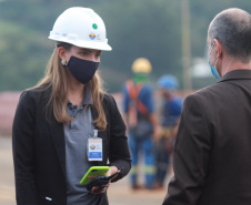 Visita técnica da comitiva formada por membros do Ministério da Infraestrutura, do Ministério da Economia e da Secretaria de Infraestrutura e Logística  e da Nova Ferroeste em Foz do Iguaçu  -  Foz do Iguaçu, 24/06/2021  -  Foto: Alessandro Vieira/AEN