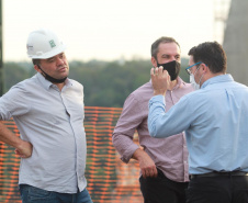 Visita técnica da comitiva formada por membros do Ministério da Infraestrutura, do Ministério da Economia e da Secretaria de Infraestrutura e Logística  e da Nova Ferroeste em Foz do Iguaçu  -  Foz do Iguaçu, 24/06/2021  -  Foto: Alessandro Vieira/AEN