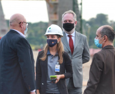 Visita técnica da comitiva formada por membros do Ministério da Infraestrutura, do Ministério da Economia e da Secretaria de Infraestrutura e Logística  e da Nova Ferroeste em Foz do Iguaçu  -  Foz do Iguaçu, 24/06/2021  -  Foto: Alessandro Vieira/AEN