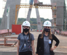 Visita técnica da comitiva formada por membros do Ministério da Infraestrutura, do Ministério da Economia e da Secretaria de Infraestrutura e Logística  e da Nova Ferroeste em Foz do Iguaçu  -  Foz do Iguaçu, 24/06/2021  -  Foto: Alessandro Vieira/AEN