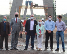 Visita técnica da comitiva formada por membros do Ministério da Infraestrutura, do Ministério da Economia e da Secretaria de Infraestrutura e Logística  e da Nova Ferroeste em Foz do Iguaçu  -  Foz do Iguaçu, 24/06/2021  -  Foto: Alessandro Vieira/AEN