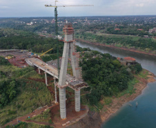 Visita técnica da comitiva formada por membros do Ministério da Infraestrutura, do Ministério da Economia e da Secretaria de Infraestrutura e Logística  e da Nova Ferroeste em Foz do Iguaçu  -  Foz do Iguaçu, 24/06/2021  -  Foto: Alessandro Vieira/AEN