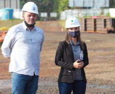 Visita técnica da comitiva formada por membros do Ministério da Infraestrutura, do Ministério da Economia e da Secretaria de Infraestrutura e Logística  e da Nova Ferroeste em Foz do Iguaçu  -  Foz do Iguaçu, 24/06/2021  -  Foto: Alessandro Vieira/AEN