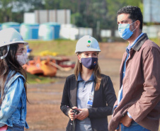 Visita técnica da comitiva formada por membros do Ministério da Infraestrutura, do Ministério da Economia e da Secretaria de Infraestrutura e Logística  e da Nova Ferroeste em Foz do Iguaçu  -  Foz do Iguaçu, 24/06/2021  -  Foto: Alessandro Vieira/AEN