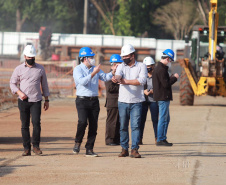 Visita técnica da comitiva formada por membros do Ministério da Infraestrutura, do Ministério da Economia e da Secretaria de Infraestrutura e Logística  e da Nova Ferroeste em Foz do Iguaçu  -  Foz do Iguaçu, 24/06/2021  -  Foto: Alessandro Vieira/AEN