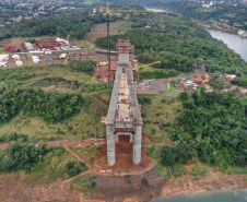 Visita técnica da comitiva formada por membros do Ministério da Infraestrutura, do Ministério da Economia e da Secretaria de Infraestrutura e Logística  e da Nova Ferroeste em Foz do Iguaçu  -  Foz do Iguaçu, 24/06/2021  -  Foto: Alessandro Vieira/AEN