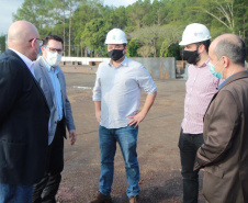 Visita técnica da comitiva formada por membros do Ministério da Infraestrutura, do Ministério da Economia e da Secretaria de Infraestrutura e Logística  e da Nova Ferroeste em Foz do Iguaçu  -  Foz do Iguaçu, 24/06/2021  -  Foto: Alessandro Vieira/AEN