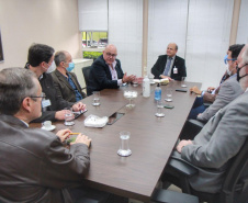 Visita técnica da comitiva formada por membros do Ministério da Infraestrutura, do Ministério da Economia e da Secretaria de Infraestrutura e Logística  e da Nova Ferroeste em Foz do Iguaçu  -  Foz do Iguaçu, 24/06/2021  -  Foto: Alessandro Vieira/AEN