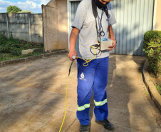 A Sanepar está realizando, em Ponta Grossa, um trabalho preventivo à procura de vazamentos ocultos nas redes de distribuição de água da região Central da cidade. O trabalho faz parte da rotina dos serviços da Companhia e deverá ser intensificado pelo menos até o fim da próxima semana, com equipes trabalhando a partir das 22 horas ou após a diminuição dos ruídos ocasionados pelo fluxo de veículos.  -  Ponta Grossa, 25/06/2021  -  Foto: Sanepar