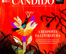 Está no ar o número 119 do jornal Cândido, editado pela Biblioteca Pública do Paraná, que destaca uma nova leva de lançamentos marcados pela temática da pandemia da Covid-19. 
Arte: BPP