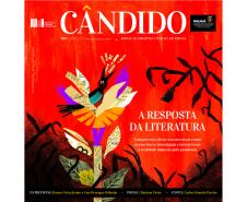 Está no ar o número 119 do jornal Cândido, editado pela Biblioteca Pública do Paraná, que destaca uma nova leva de lançamentos marcados pela temática da pandemia da Covid-19. 
Arte: BPP