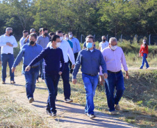 JUSSARA  -  O projeto Parques Urbanos do Paraná é o maior do Brasil, afirmou o secretário estadual do Desenvolvimento Sustentável e do Turismo, Márcio Nunes. Ele esteve nesta semana na região Noroeste para acompanhar as obras de quatro Parques Urbanos. São áreas de fundo de vale que serão recuperadas e reaproveitadas como espaços de lazer e turismo aos moradores, aliado à preservação ambiental.   -  02/07/2021  -  Foto: Divulgação SEDEST