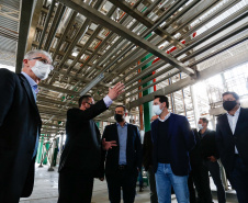 O governador Carlos Massa Ratinho Junior participou nesta quarta-feira (07) da inauguração oficial da primeira unidade industrial da Lacticínios Tirol no Paraná, em Ipiranga, nos Campos Gerais – os testes assépticos, que antecedem a produção comercial, foram iniciados em abril na nova planta. Foto: Jonathan Campos/AEN