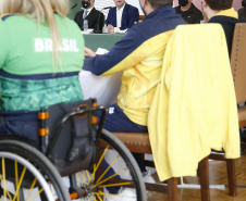 Governador Carlos Massa Ratinho Junior durante solenidade de lançamento nesta quinta-feira (08) no Palácio Iguaçu da campanha Torcida Paraná em Tóquio. O Estado terá a maior delegação de atletas da história do Paraná está na fase final de preparação para os Jogos Olímpicos e Paralímpicos Tóquio-2020 com 35 atletas.  -  Curitiba, 08/07/2021  -  Foto: Jonathan Campos/AEN