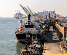Com 29.081.691 toneladas de cargas movimentadas, os portos do Paraná alcançaram o melhor semestre da história. O volume de produtos importados e exportados entre janeiro e junho de 2021 é 3% maior que o registrado no mesmo período de 2020, quanto foram 28.177.335 toneladas.  - Paranaguá, 08/07/2021  -  Foto: Claudio Neves/Portos do Paraná