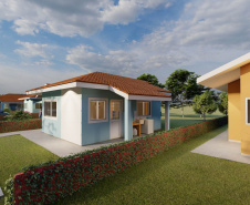 O Governo do Estado autorizou nesta semana o início da construção de 71 casas populares em Jardim Alegre, na região do Vale do Ivaí. As moradias serão financiadas pela Cohapar por meio do programa Casa Fácil Paraná para famílias com renda de um a seis salários mínimos. O empreendimento terá um prazo de execução de 18 meses deverá ser entregue até o fim de 2022. (Imagem: Cohapar) 