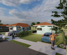 O Governo do Estado autorizou nesta semana o início da construção de 71 casas populares em Jardim Alegre, na região do Vale do Ivaí. As moradias serão financiadas pela Cohapar por meio do programa Casa Fácil Paraná para famílias com renda de um a seis salários mínimos. O empreendimento terá um prazo de execução de 18 meses deverá ser entregue até o fim de 2022. (Imagem: Cohapar) 