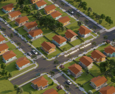 O Governo do Estado autorizou nesta semana o início da construção de 71 casas populares em Jardim Alegre, na região do Vale do Ivaí. As moradias serão financiadas pela Cohapar por meio do programa Casa Fácil Paraná para famílias com renda de um a seis salários mínimos. O empreendimento terá um prazo de execução de 18 meses deverá ser entregue até o fim de 2022. (Imagem: Cohapar) 