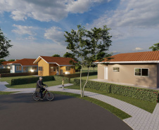 O Governo do Estado autorizou nesta semana o início da construção de 71 casas populares em Jardim Alegre, na região do Vale do Ivaí. As moradias serão financiadas pela Cohapar por meio do programa Casa Fácil Paraná para famílias com renda de um a seis salários mínimos. O empreendimento terá um prazo de execução de 18 meses deverá ser entregue até o fim de 2022. (Imagem: Cohapar) 
