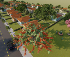O Governo do Estado autorizou nesta semana o início da construção de 71 casas populares em Jardim Alegre, na região do Vale do Ivaí. As moradias serão financiadas pela Cohapar por meio do programa Casa Fácil Paraná para famílias com renda de um a seis salários mínimos. O empreendimento terá um prazo de execução de 18 meses deverá ser entregue até o fim de 2022. (Imagem: Cohapar) 