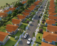 O Governo do Estado autorizou nesta semana o início da construção de 71 casas populares em Jardim Alegre, na região do Vale do Ivaí. As moradias serão financiadas pela Cohapar por meio do programa Casa Fácil Paraná para famílias com renda de um a seis salários mínimos. O empreendimento terá um prazo de execução de 18 meses deverá ser entregue até o fim de 2022. (Imagem: Cohapar) 