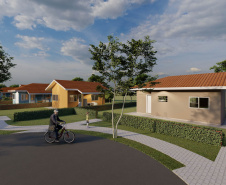 O Governo do Estado autorizou nesta semana o início da construção de 71 casas populares em Jardim Alegre, na região do Vale do Ivaí. As moradias serão financiadas pela Cohapar por meio do programa Casa Fácil Paraná para famílias com renda de um a seis salários mínimos. O empreendimento terá um prazo de execução de 18 meses deverá ser entregue até o fim de 2022. (Imagem: Cohapar) 