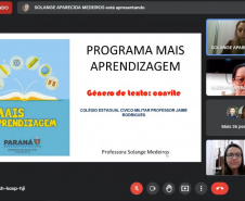 Dois mil professores da rede pública estadual participaram da formação para atuarem no Programa Mais Aprendizagem (PMA), que atende estudantes dos anos finais do Ensino Fundamental (6º ao 9º ano) e do Ensino Médio com necessidade de reforço.  -  Curitiba, 13/07/2021  -  Foto: SEED